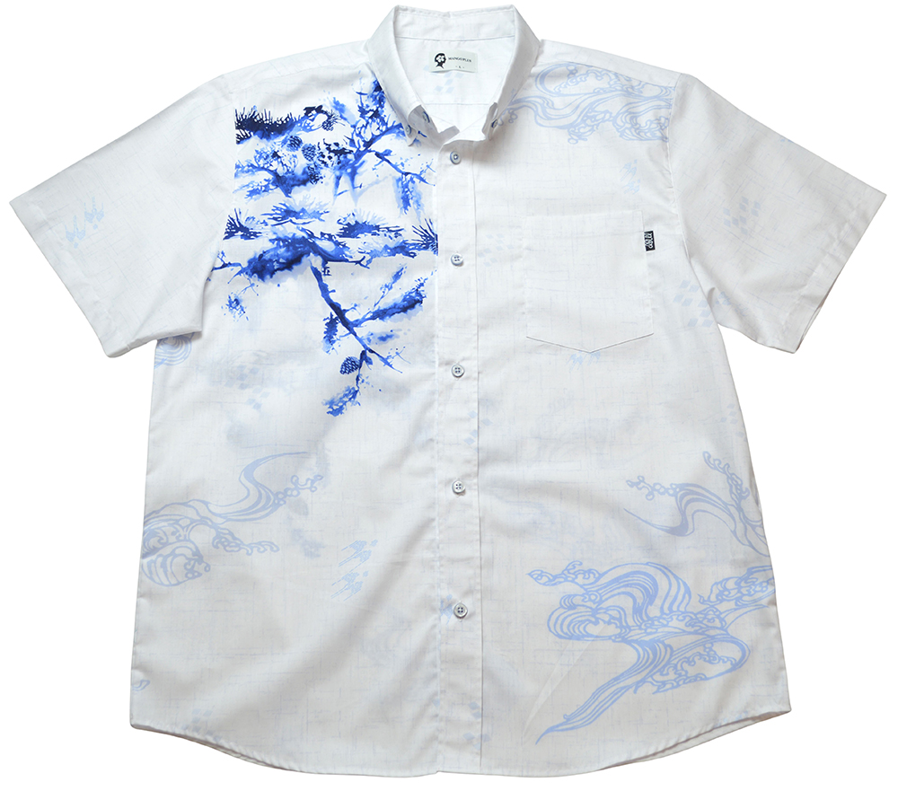 手作りのポリエステル反物LLサイズかりゆしウェア メンズ 手作りの