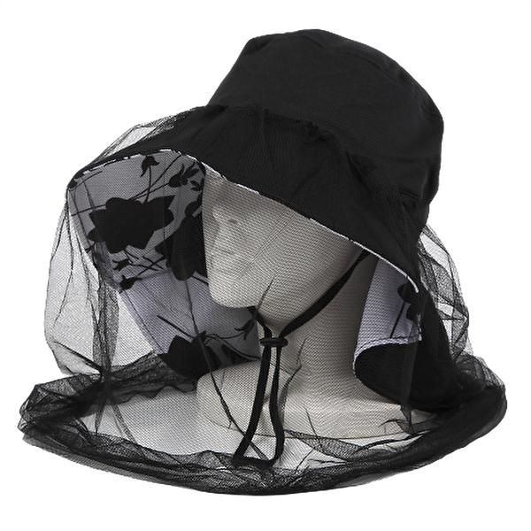 虫除けネット付き帽子 つば広 取り外し可能 あご紐 防虫ネット 日よけ帽子 レディース おしゃれ 紫外線対策｜mangrove-store｜02