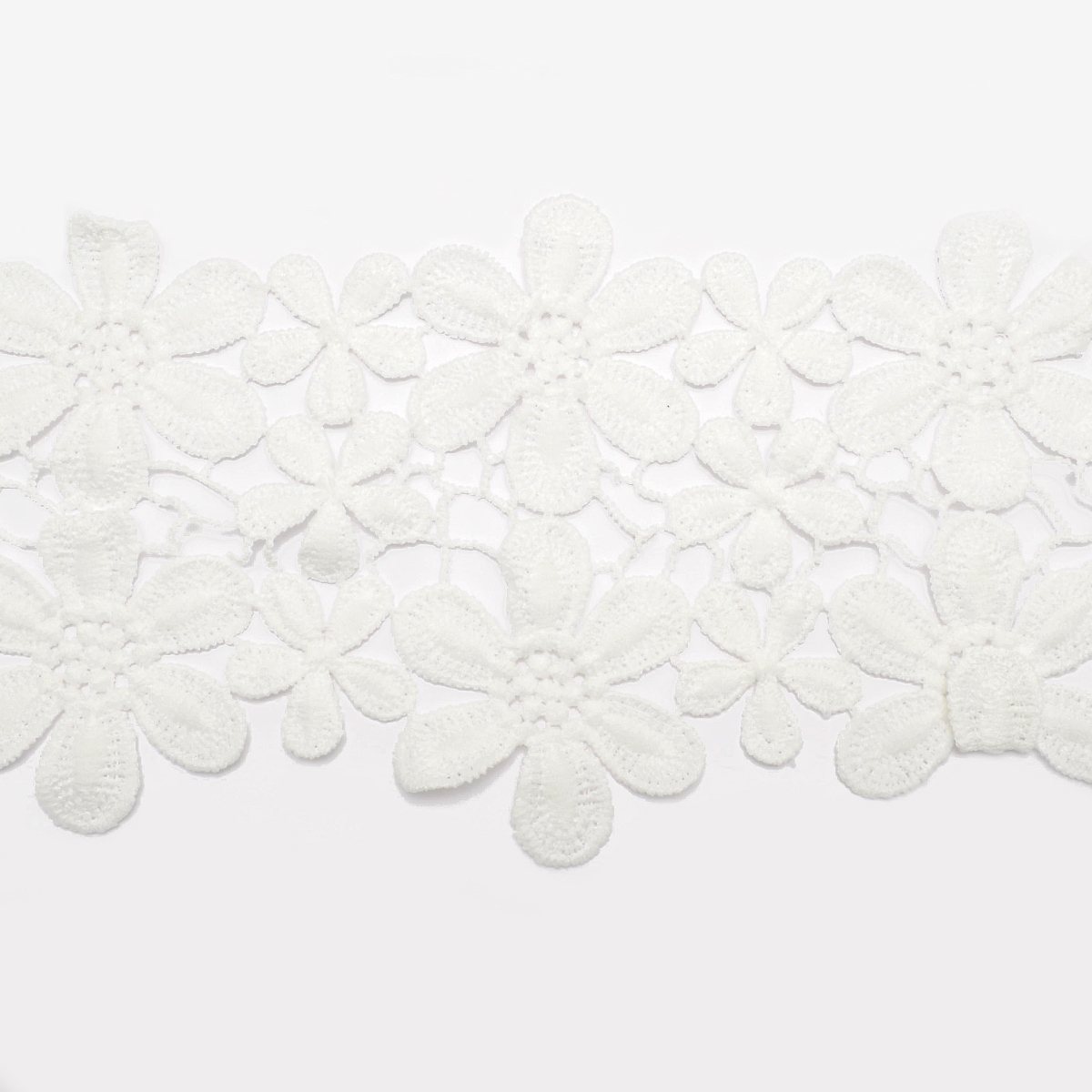 ふわふわ花弁の花柄レース 幅100mm 1m単位 切り売り : まんま母さんの