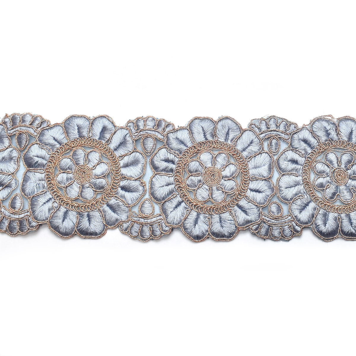 インド刺繍リボン　ゴールドラメ糸と上品な花型刺繍リボン　幅80mm　約8cm単位　切り売り　(数量2以上)｜manmakasan｜03