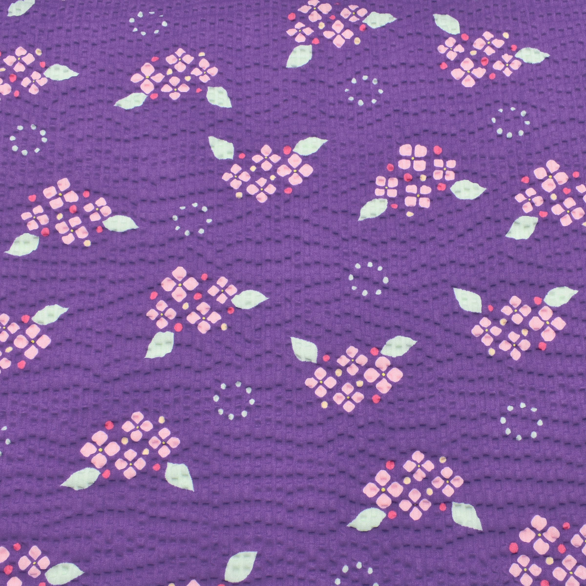 あじさいリップル　リップル生地　ECB-55　清原　［在庫限り］(50cm以上10cm単位切り売り)