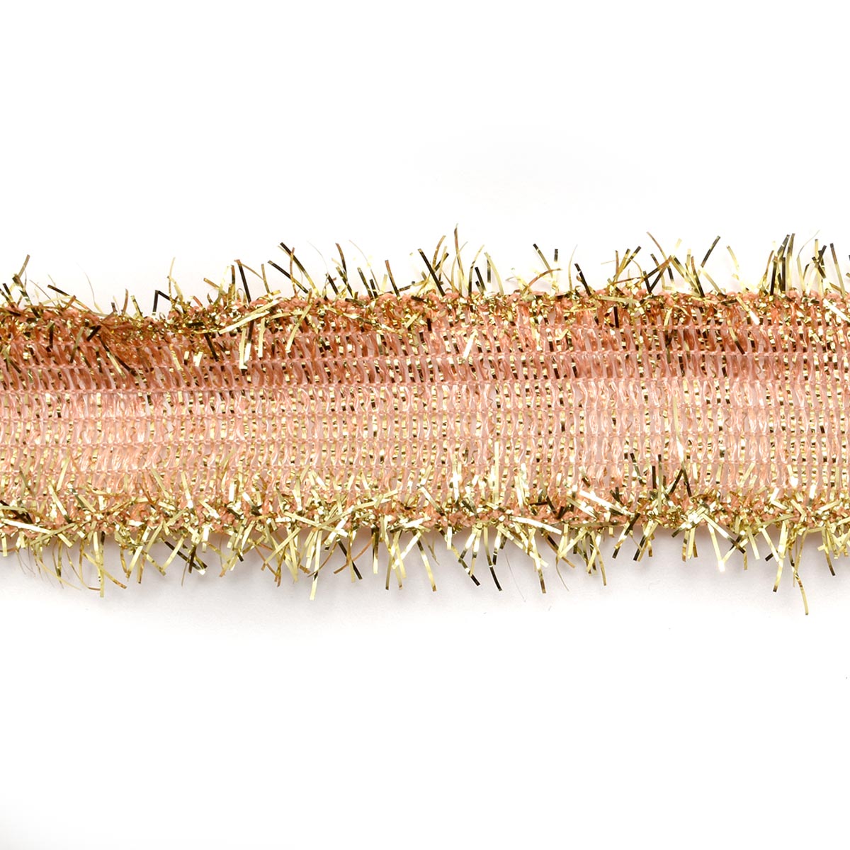 ゴールドフリンジメッシュリボン 幅25mm 1m単位 切り売り (2m以上