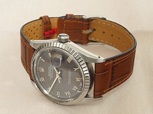 時計ベルトをモレラートのカラカスに交換したROLEX デイトジャスト(1988年製)
