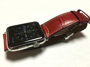 時計ベルトをモレラートのグットゥーゾに交換したAppleWatch