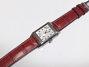 時計ベルトをモレラートのグットゥーゾに交換したジャガールクルト グランドデイト