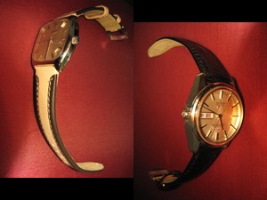 時計ベルトをモレラートのボルテラに交換した1960年代のロンジン
