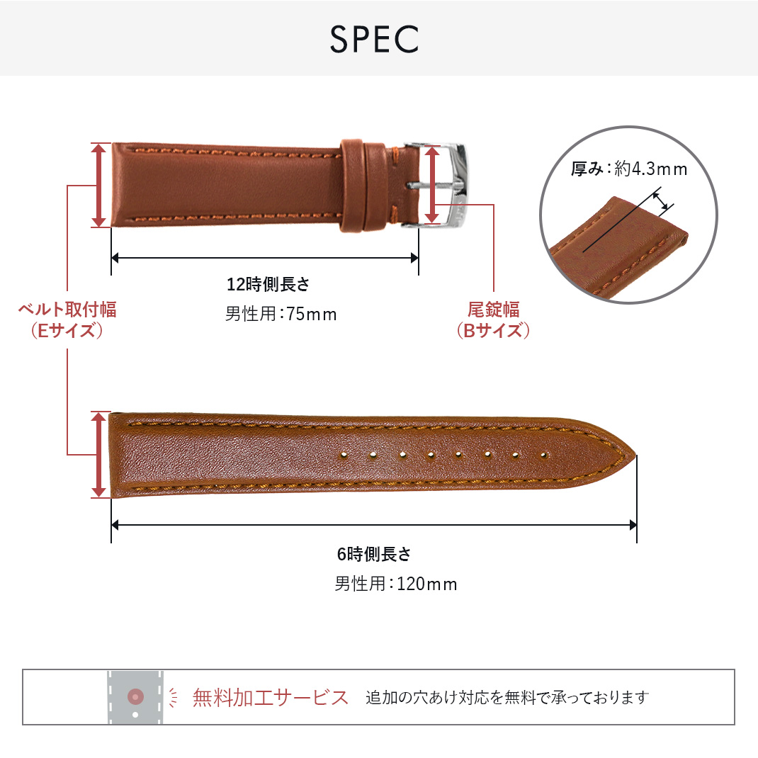 MORELLATO（モレラート） 腕時計ベルト バンド 本革 スムースレザー