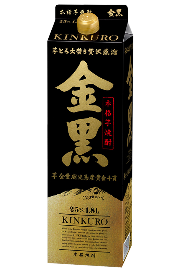 売上実績NO.1 アサヒビール 芋焼酎 金黒 25度 1.8L パック 1800ml×6本