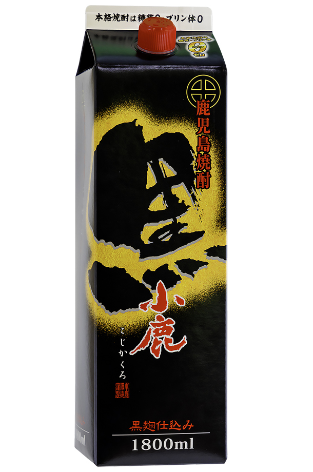 小鹿酒造 小鹿 黒 25度 1.8L（1800ml） 紙パック 6本 1ケース