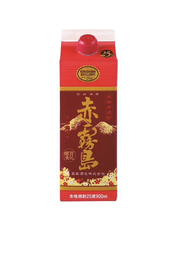 赤霧島 霧島酒造 芋焼酎 25度 紙パック 900ml 6本 1ケース 焼酎 宮崎