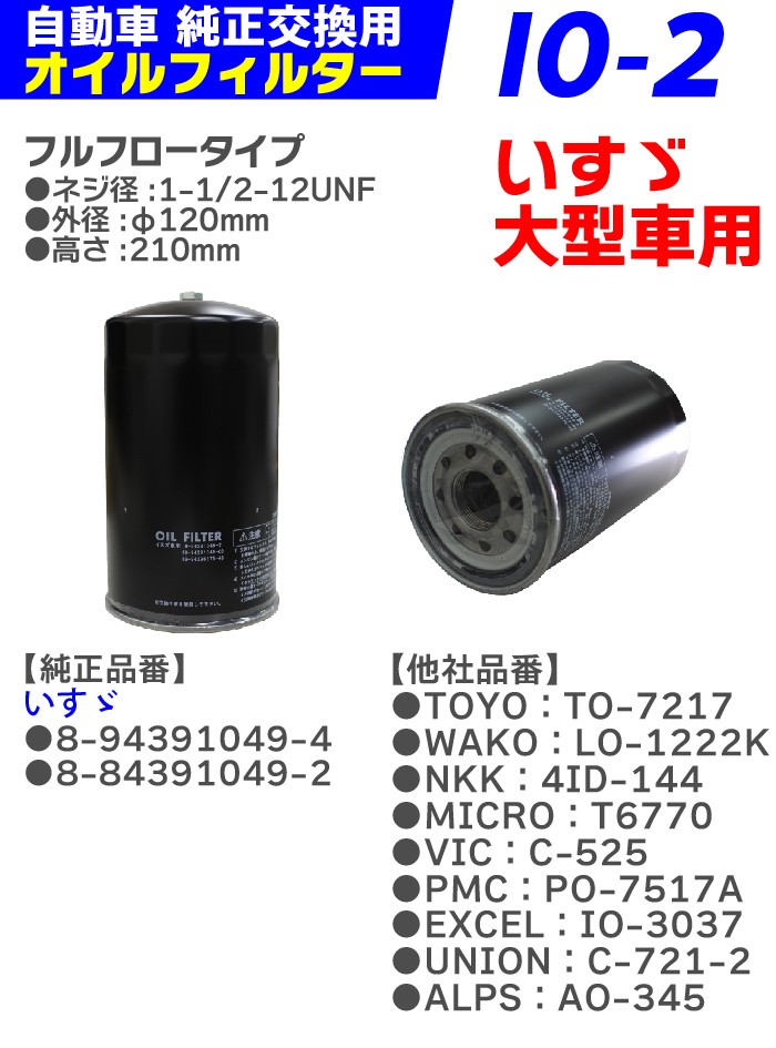 東洋エレメント オイルエレメント TO-7109 イスズ いすゞトラック 