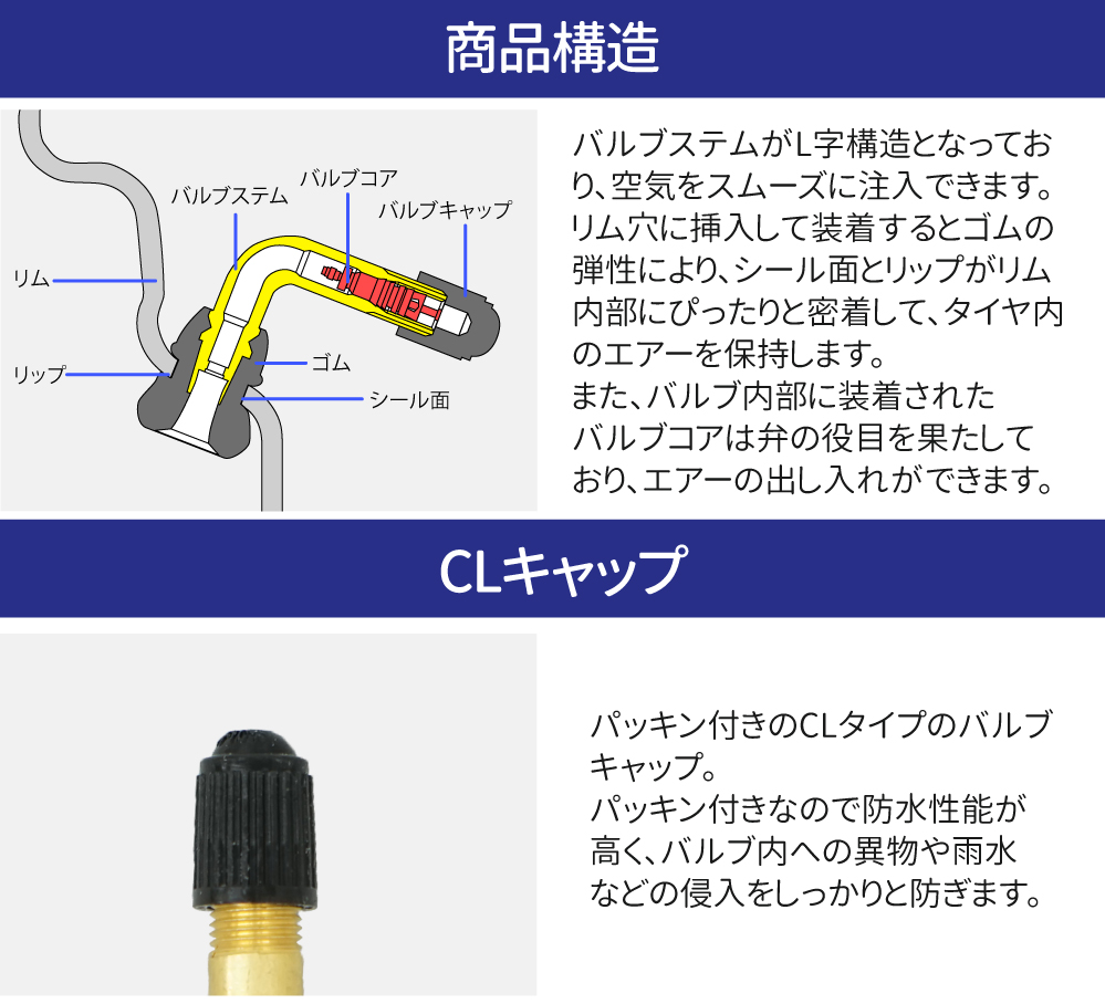 秀逸 即購入OK チューブレスタイヤバルブステム ゴム TR412 ブラス