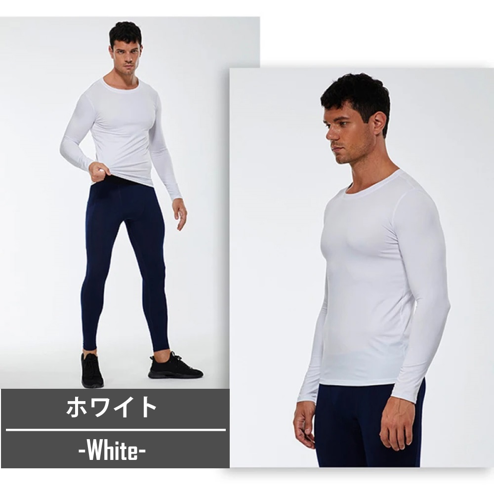 裏起毛メンズ用長袖インナーTシャツの画像