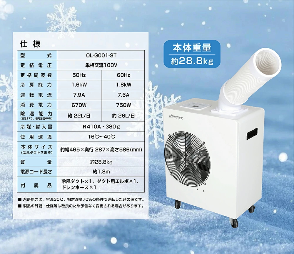ミニスポットクーラー 小型 スポットクーラー 業務用 エアコン 冷風機