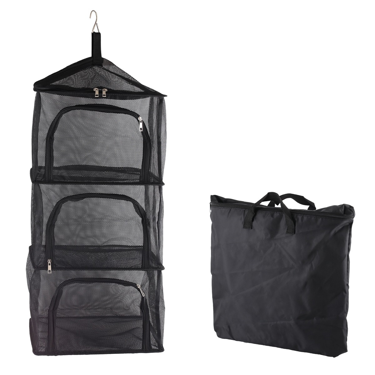 ハンギングドライネット 4段 吊り下げ ハンギングラック 食器乾燥