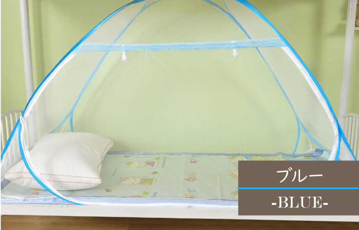 セミシングルサイズ 蚊帳テント ワンタッチで設置 軽量 約90×195cm×95cm 蚊帳 テント スタンドタイプ セミシングルベッド 子供用 ベッド｜manshin｜03