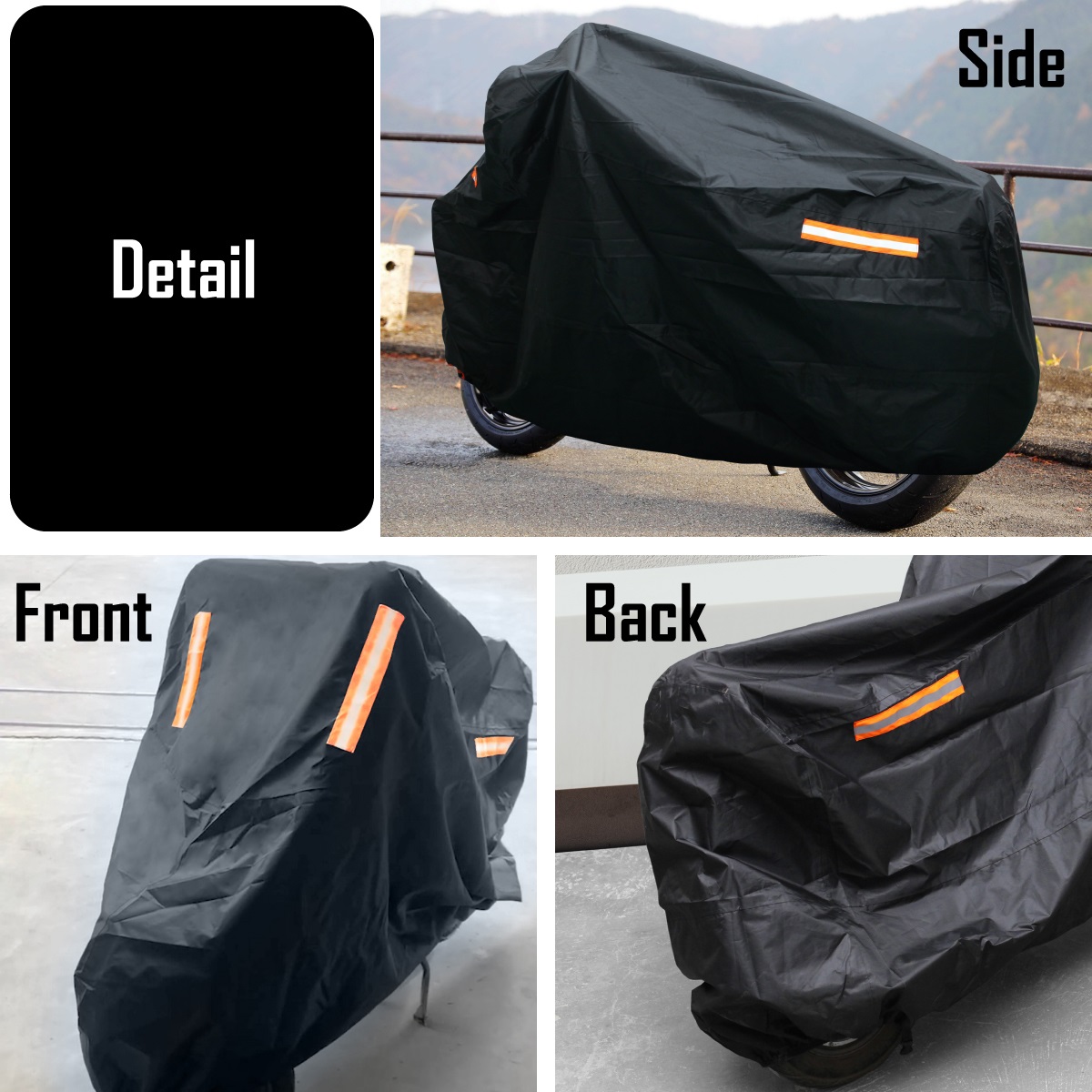 厚手 バイクカバー 防水 M XL 420D スクーター 中型 小型 ミニ