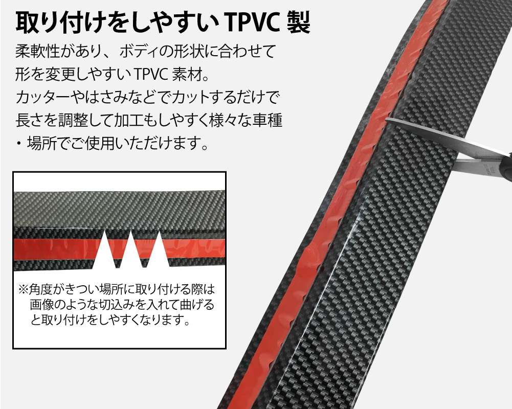 取り付けしやすいTPVC製