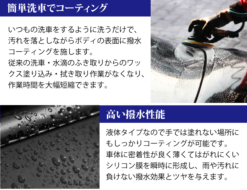 洗車するだけで簡単コーティング 濃縮カーシャンプー