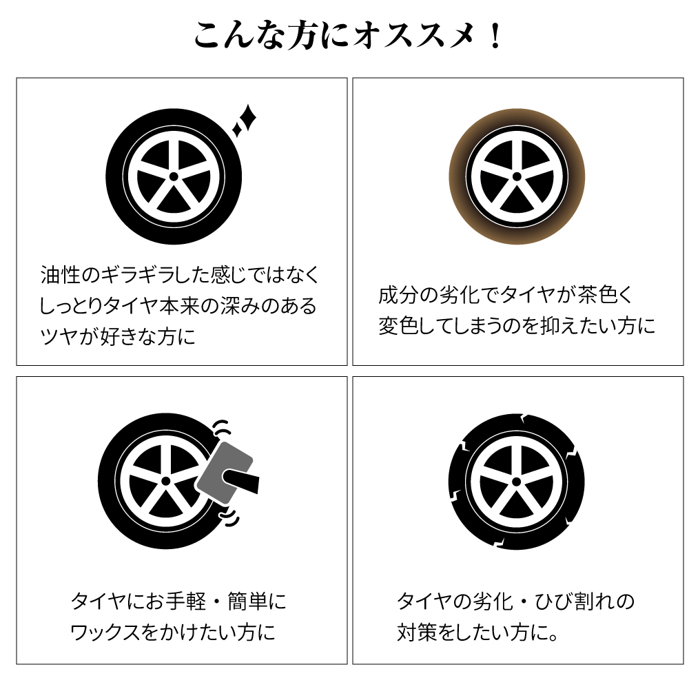 タイヤワックス こんな方にオススメ