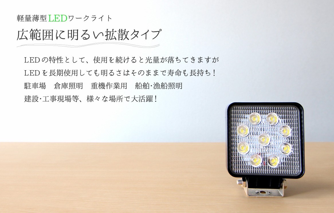 軽量薄型LEDワークライト