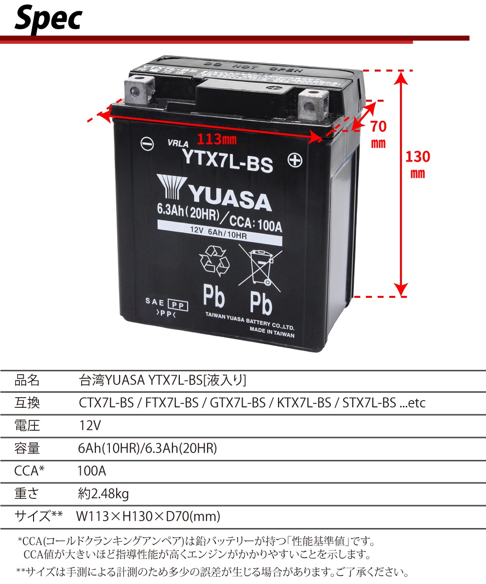 TAIWAN YUASA バイク バッテリー 台湾 ユアサ 液入り 充電済み TAIWAN YUASA バイク バッテリー 台湾 ユアサ 液入り 充電済み