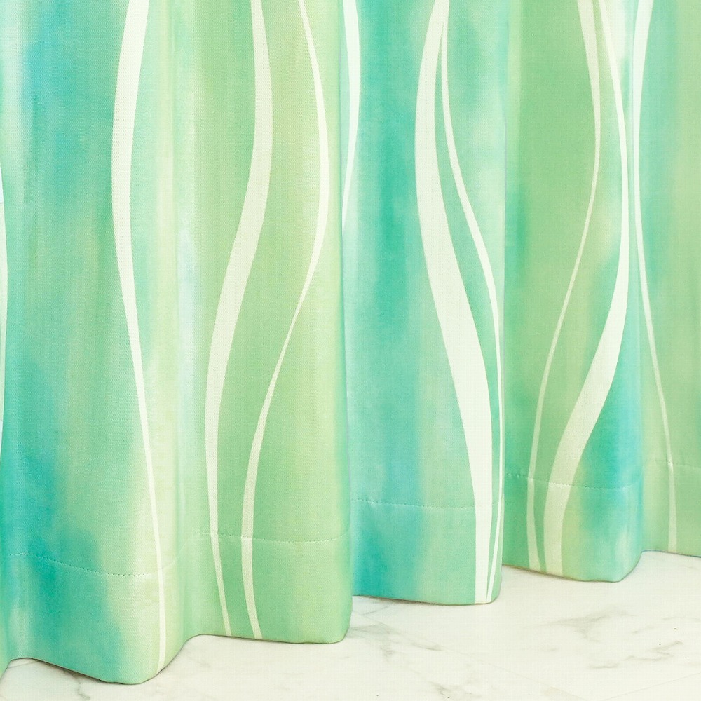 モアナ-グリーン】 満天カーテン カーテン 遮光カーテン 1級 北欧