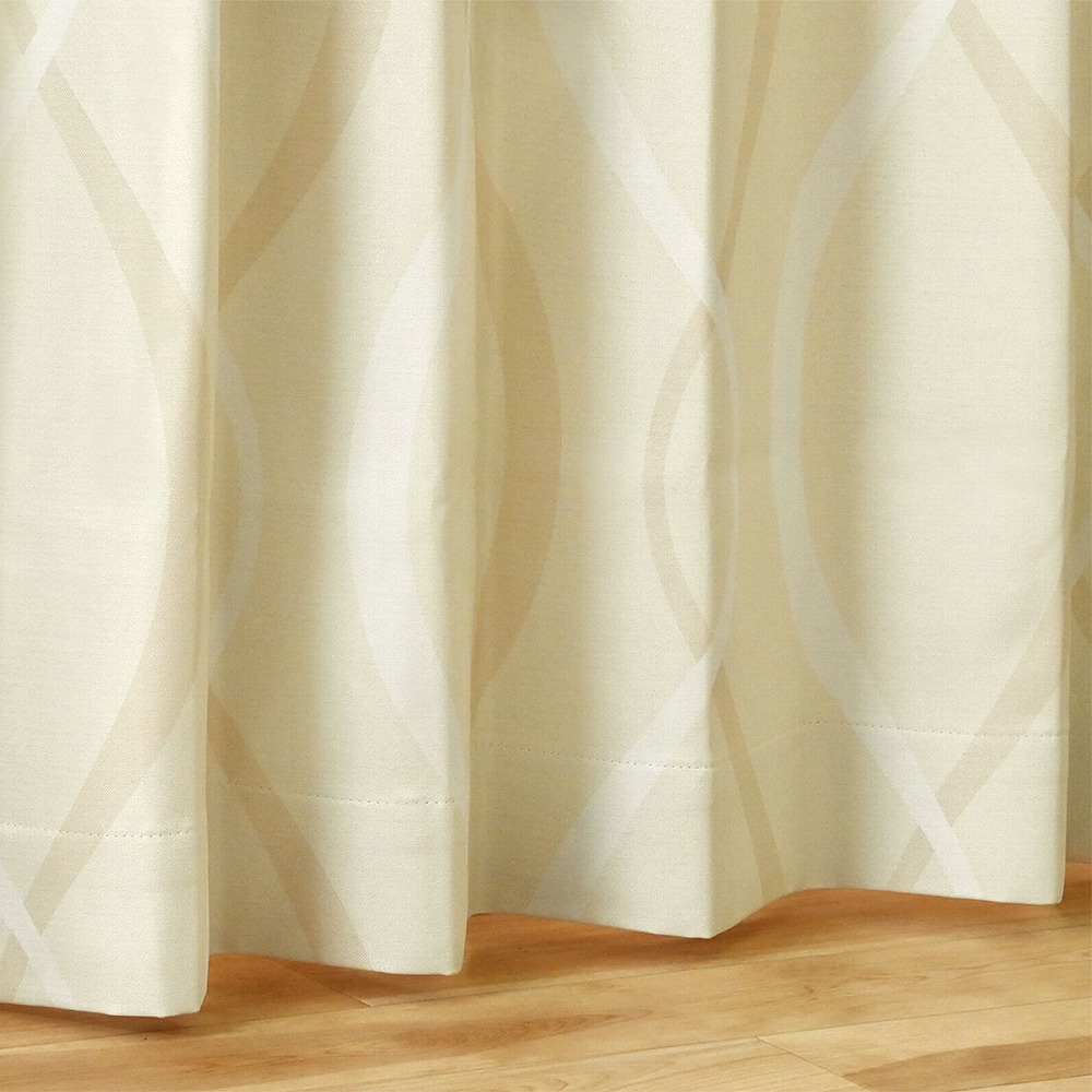 ノイン-アイボリー】 満天カーテン カーテン 遮光カーテン 2級 北欧