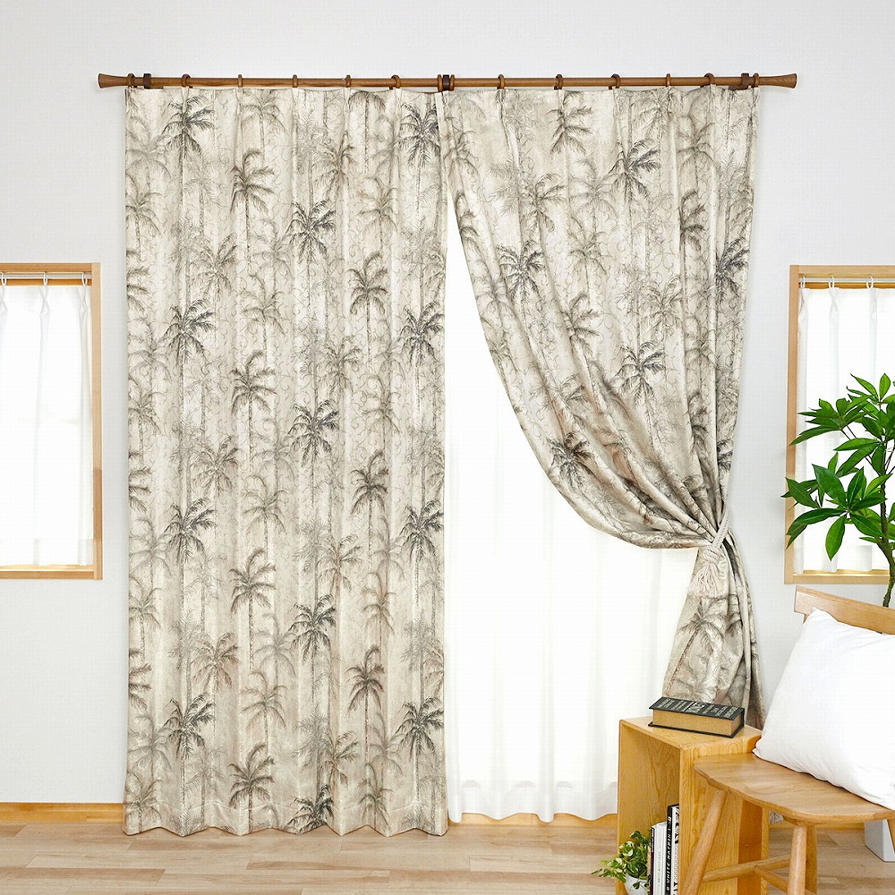 カーテン 完全 遮光 1級 4枚セット 【セオ-ベージュ】 満天カーテン