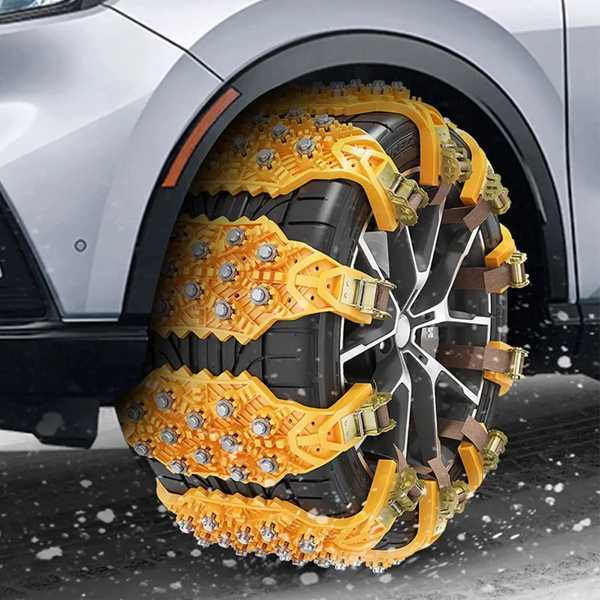 互換品】車用ラバースノーチェーン 滑り止め緊急 アクセサリー 車