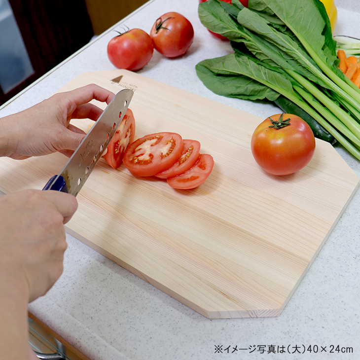 カッティングボード 幸運を呼び込む 東濃桧 ヒノキ 八角 まな板 八角形
