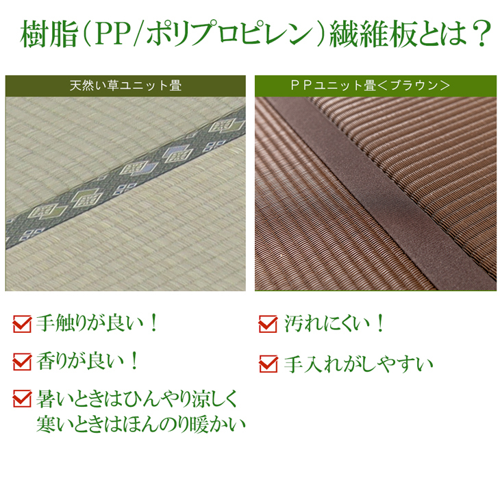 小上がり ユニット畳 畳ベンチ 樹脂畳ユニット ナチュラルorブラウン