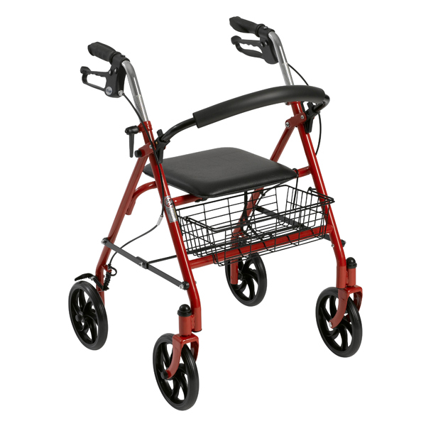 期間限定SALE中 レッド/ブルー 座れるシルバーカー 歩行車 手押し車