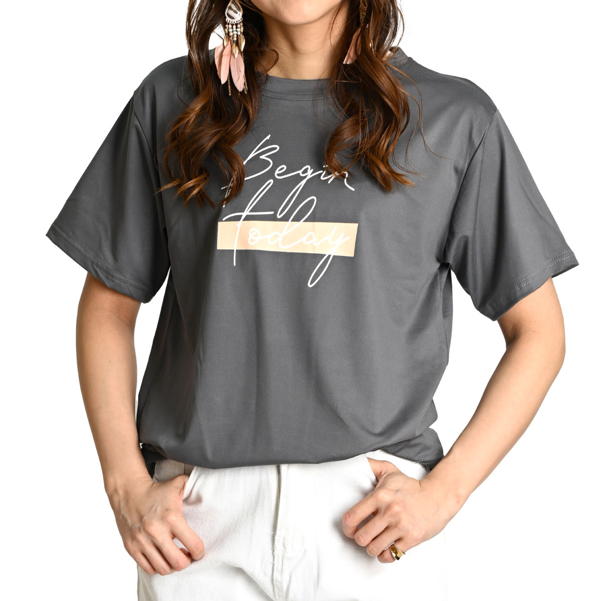 marai（マーライ） ロゴ Tシャツ レディース 半袖 春夏 プリント 英字