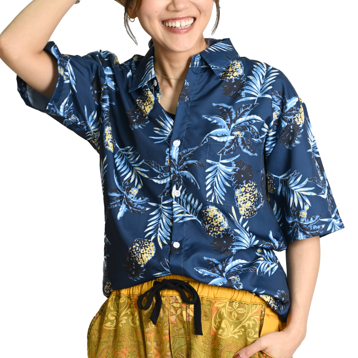 marai（マーライ） アロハシャツ メンズ レディース 半袖 柄シャツ