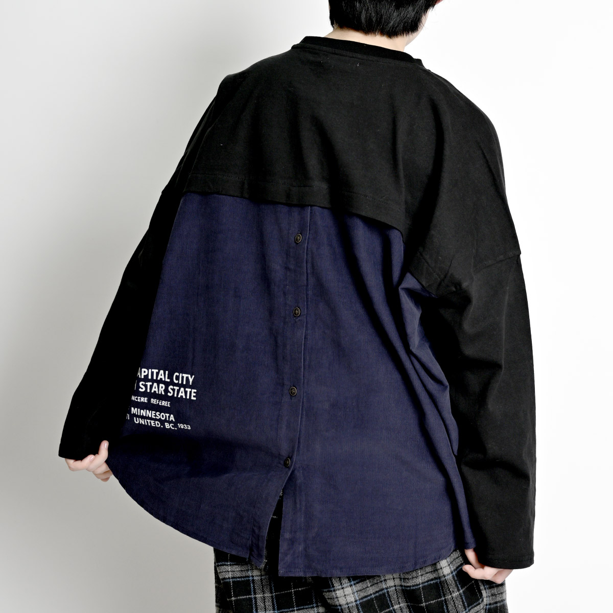 marai（マーライ） ロンT 長袖 ユニセックス レディース メンズ 異素材