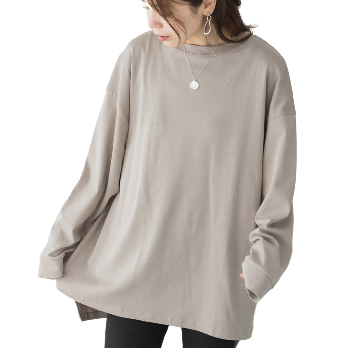 カットソー(長袖/七分) melt the lady layered relax tops marai（マーライ） カットソー 長袖 レディース ロンT ドルマン