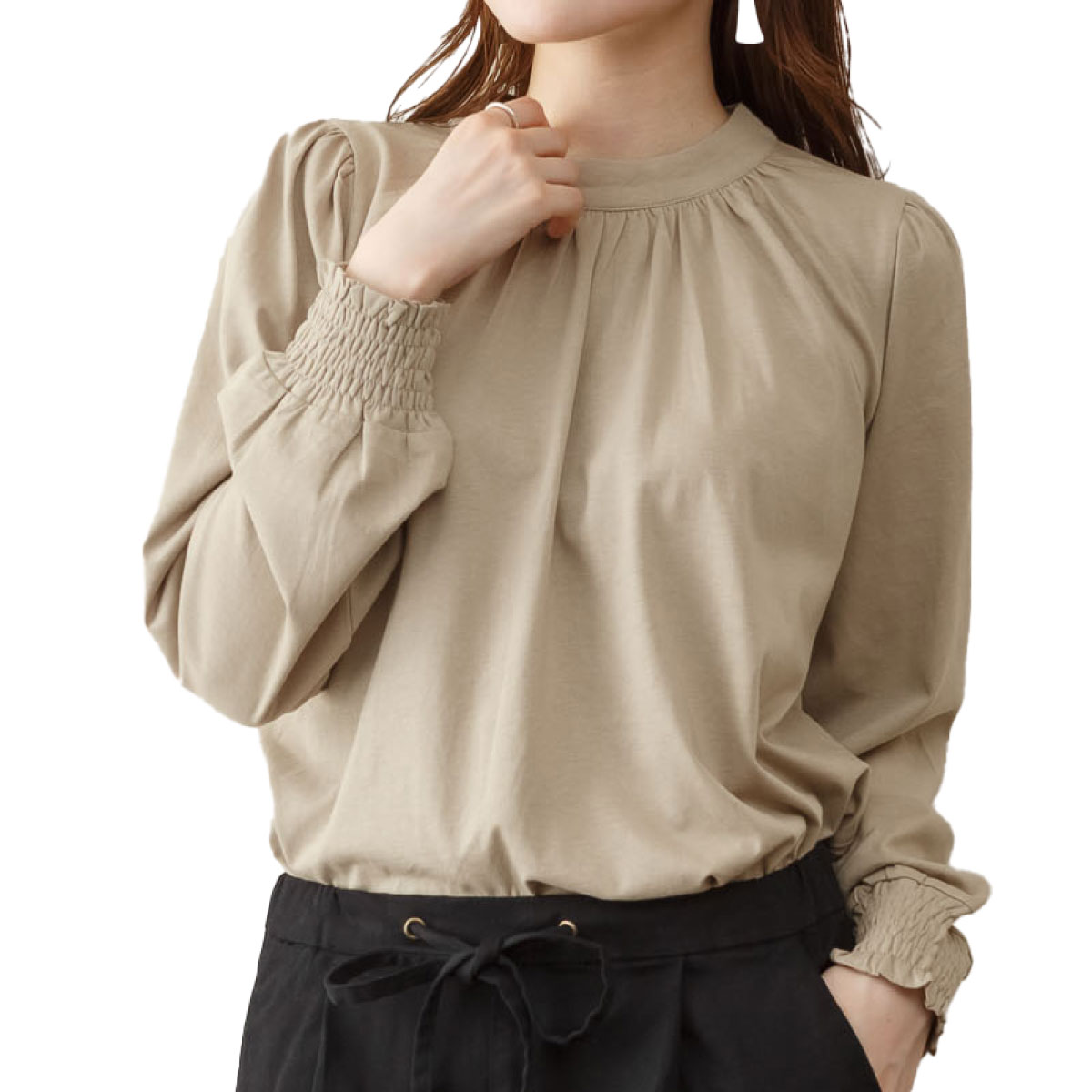 フォルテフォルテ　Tシャツ　カットソー　ブラウス　長袖　異素材　ウール　イタリア forte_forte - フォルテフォルテ Tシャツ カットソー ブラウス 長袖 異