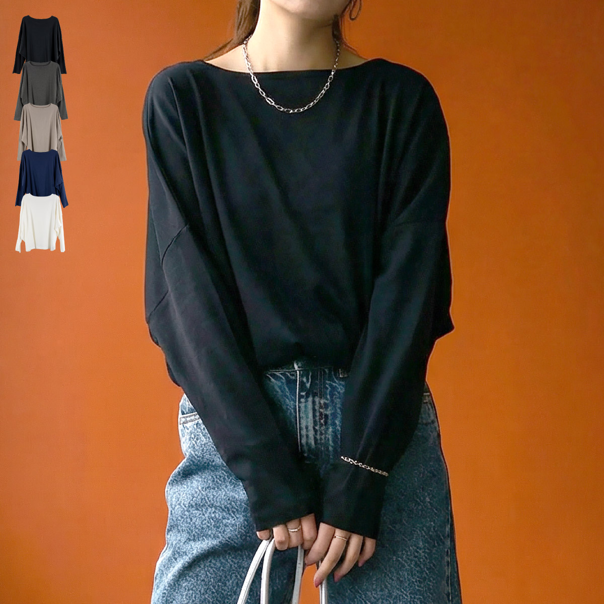 marai（マーライ） Tシャツ 長袖 レディース ドルマン ボートネック