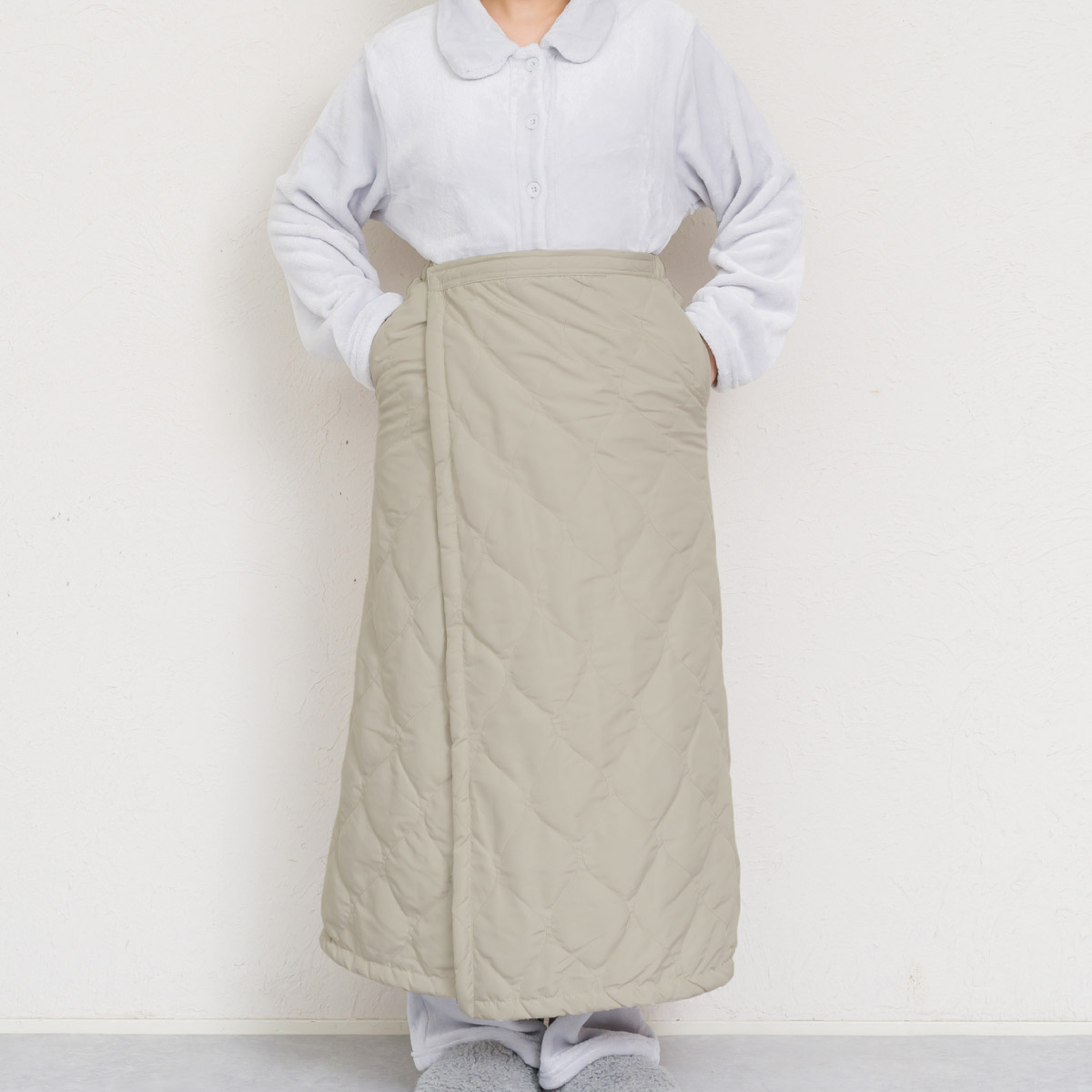 marai（マーライ） 巻きスカート 防寒 キルティング レディース