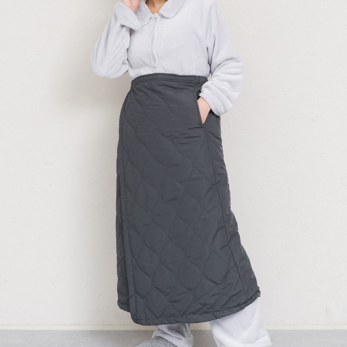 marai 巻きスカート 防寒 キルティング レディース スカート しっかり