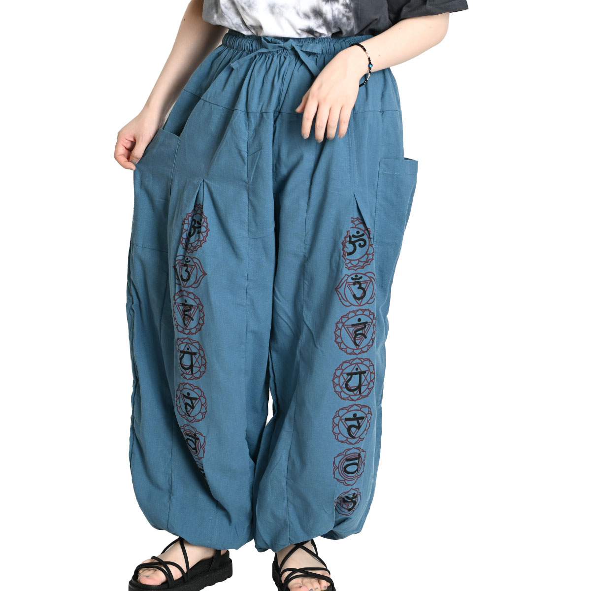 marai サルエルパンツ メンズ レディース 春 夏 エスニック アジアン