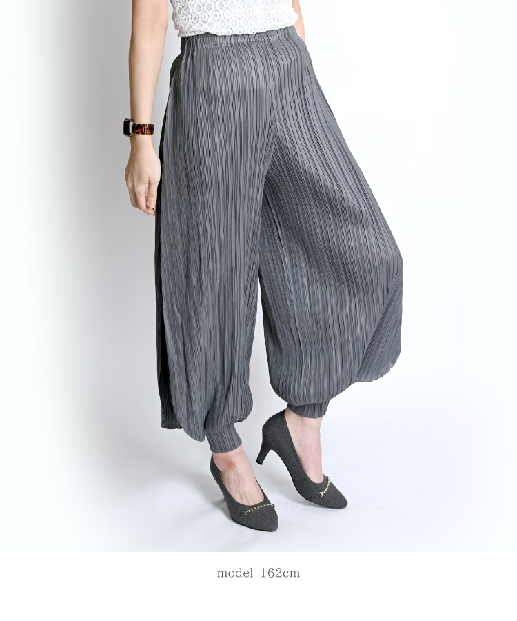 marai サルエルパンツ プリーツパンツ レディース 春 夏