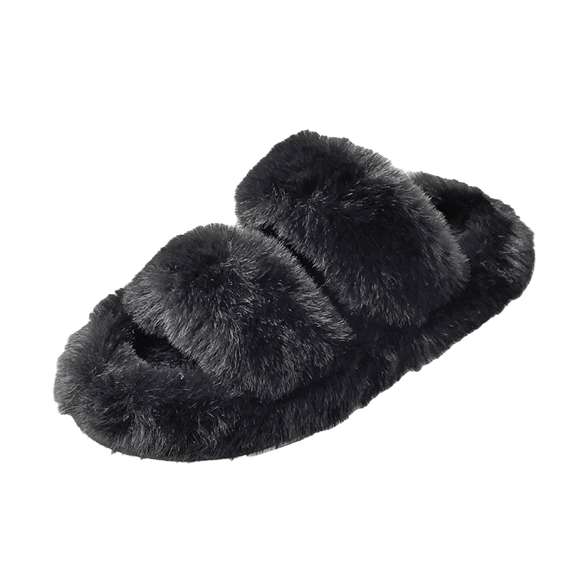 SMFK ファーサンダル ブラック スリッパ 送料 無料ファッション - SMFK ファーサンダル ブラック スリッパ