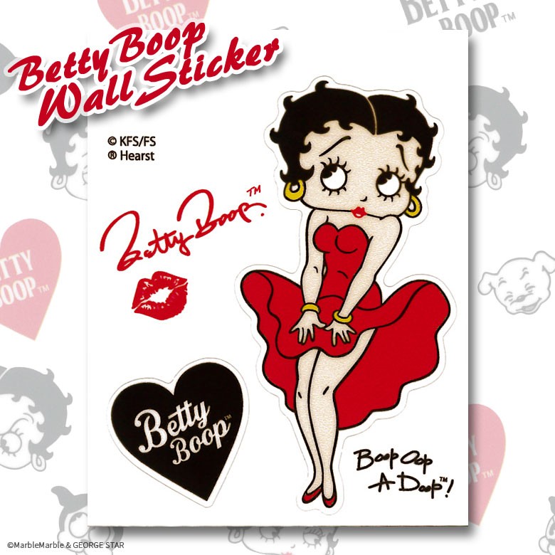 G4 ベティちゃん ベティ ブープ ウォールステッカー 002 モンローポーズ インテリアステッカー Betty Boop 壁ステッカー ネコポス可 Stk 00105 002 アメリカン雑貨のマーブルマーブル 通販 Yahoo ショッピング