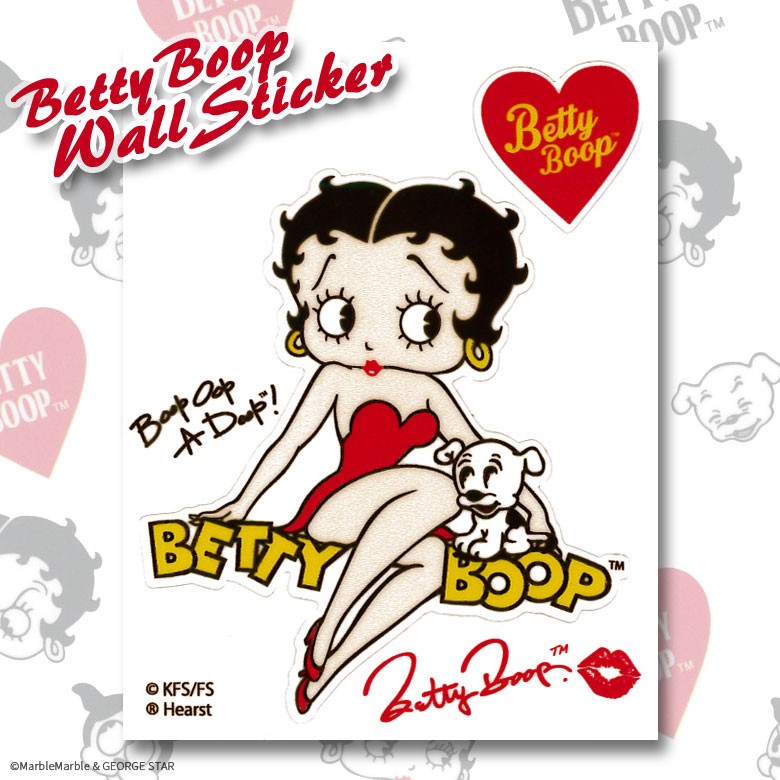 G4 ベティちゃん ベティ ブープ ウォールステッカー 004 レッドドレス 座り インテリアステッカー Betty Boop 壁ステッカー ネコポス可 Stk 004 アメリカン雑貨のマーブルマーブル 通販 Yahoo ショッピング