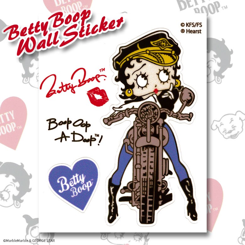 G4 ベティちゃん ベティ ブープ ウォールステッカー 006 バイカー インテリアステッカー Betty Boop 壁ステッカー ネコポス可 Stk 006 アメリカン雑貨のマーブルマーブル 通販 Yahoo ショッピング