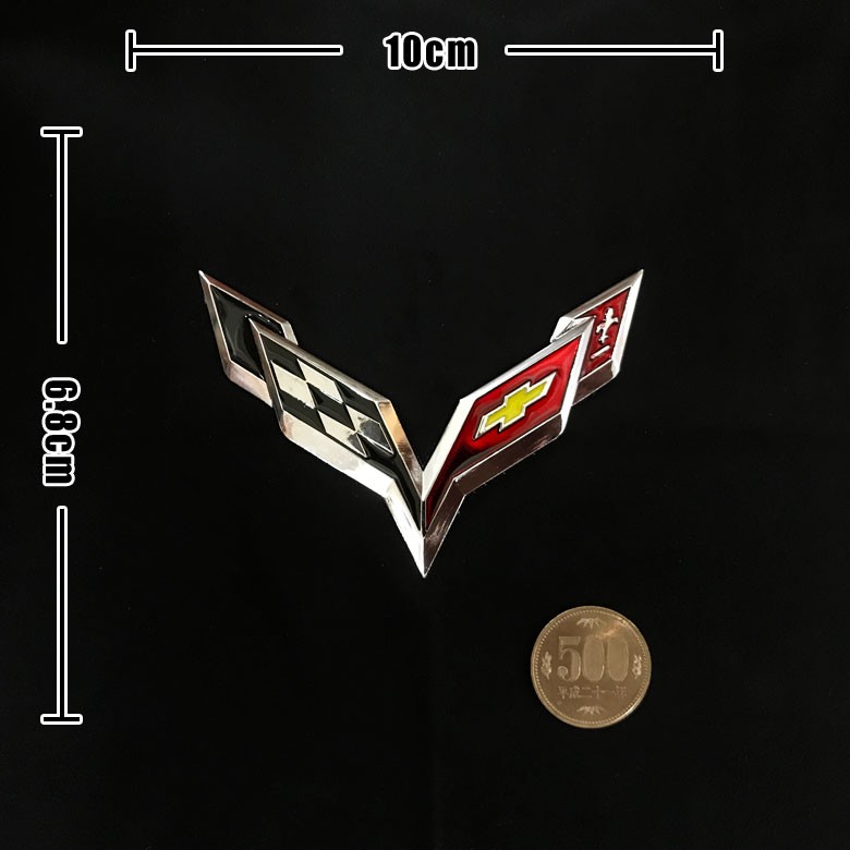 H2 3D エンブレム ステッカー シボレー 金属製 [ カスタム オモシロ