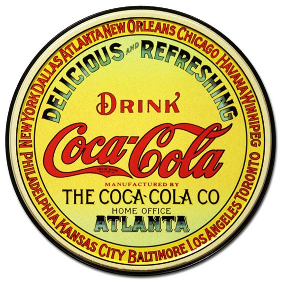 コカコーラ 丸看板 50cm コカコーラ 丸看板 50cm（Coca-Cola コカ・コーラ スチール看板