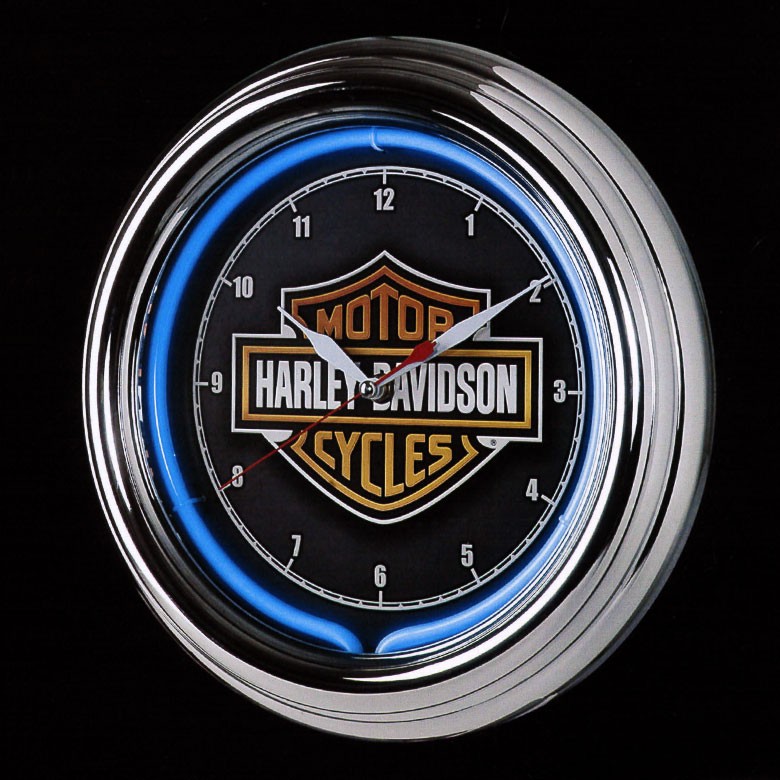A1 ハーレーダビッドソン 壁掛け時計 エッセンシャル B&S ネオンクロック [ HARLEY DAVIDSON H-D HDL-16675  アメリカン雑貨 ]